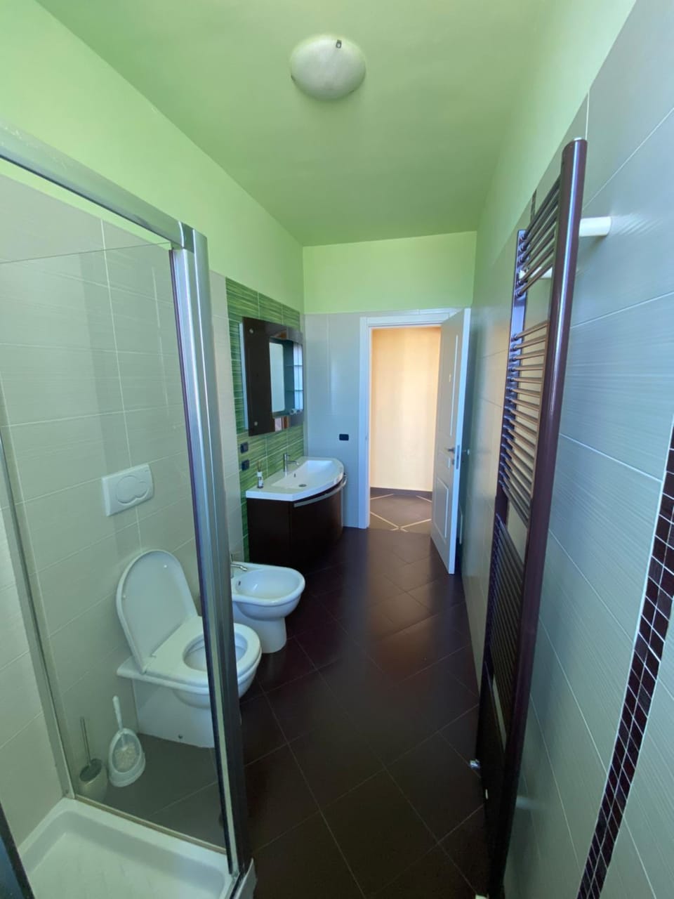 Shower, Toilet, Bathroom, hair dryier, towels