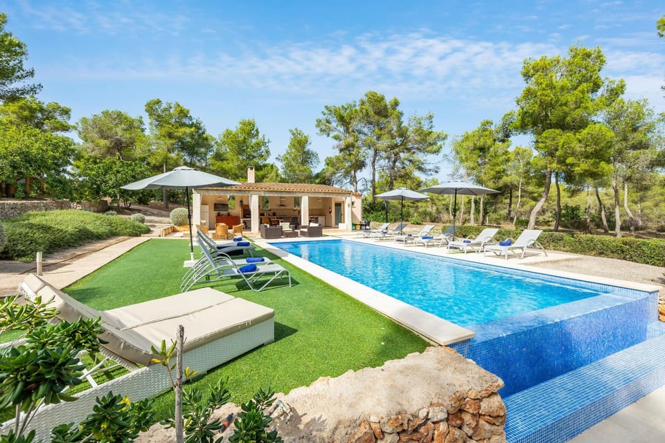 Property building, Living room, Swimming pool