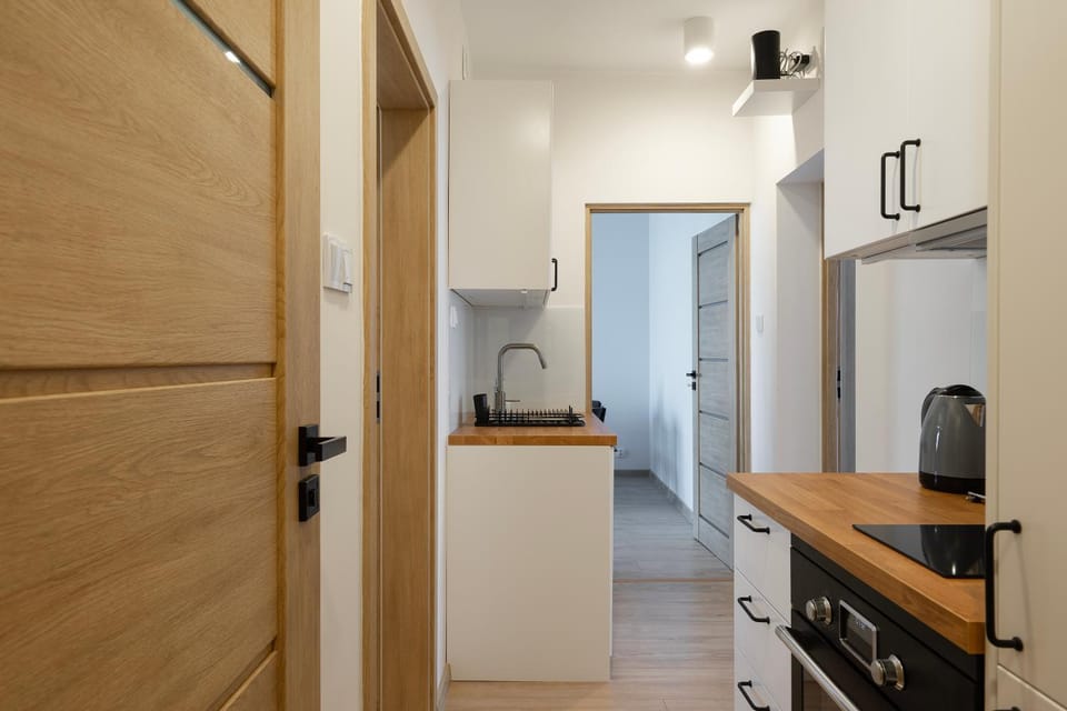 Kitchen or kitchenette, oven, stove