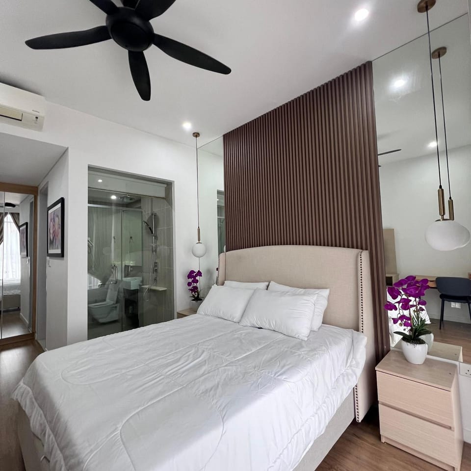 Bed, Bedroom, air conditioner