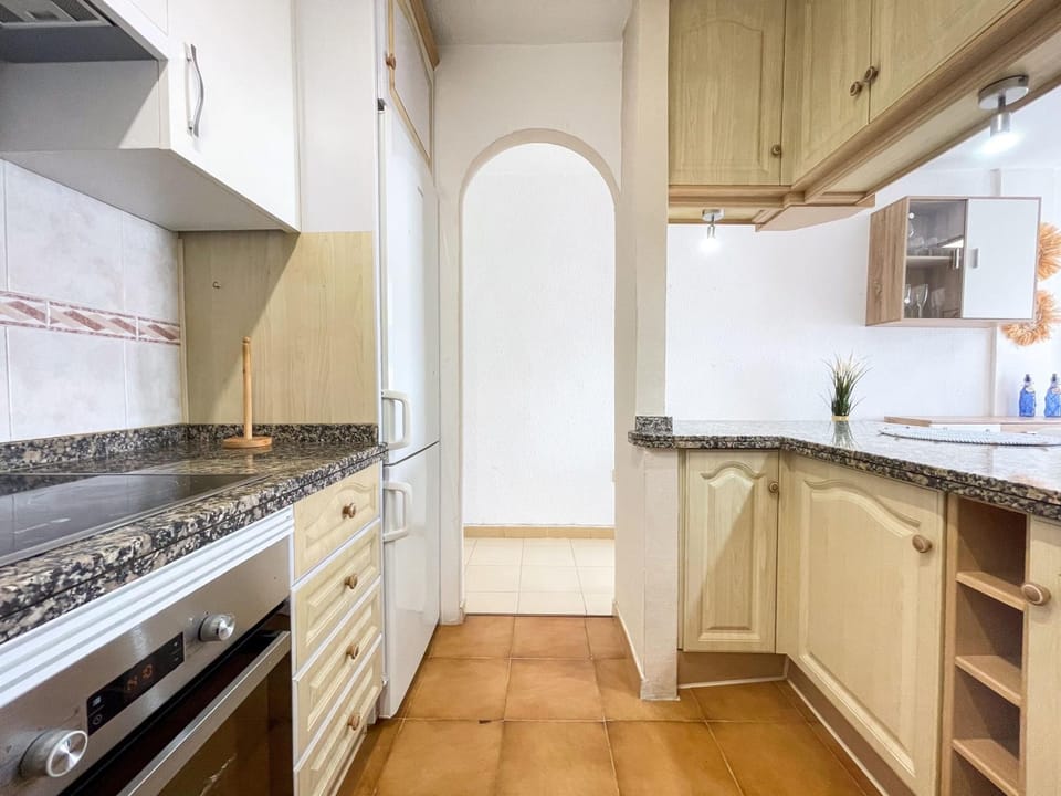 Kitchen or kitchenette, oven, stove