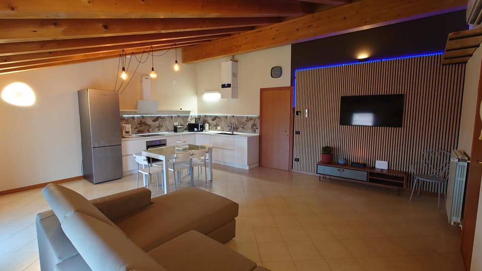 Kitchen or kitchenette, Living room, Dining area, dishwasher, oven, stove