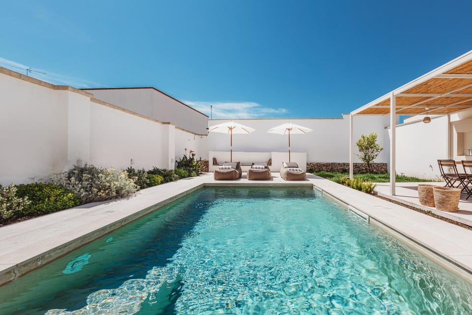 Property building, Patio, Pool view, Swimming pool