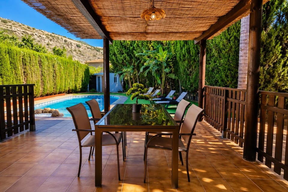 Patio, Day, Natural landscape, View (from property/room), Balcony/Terrace, Pool view, Swimming pool, sunbed