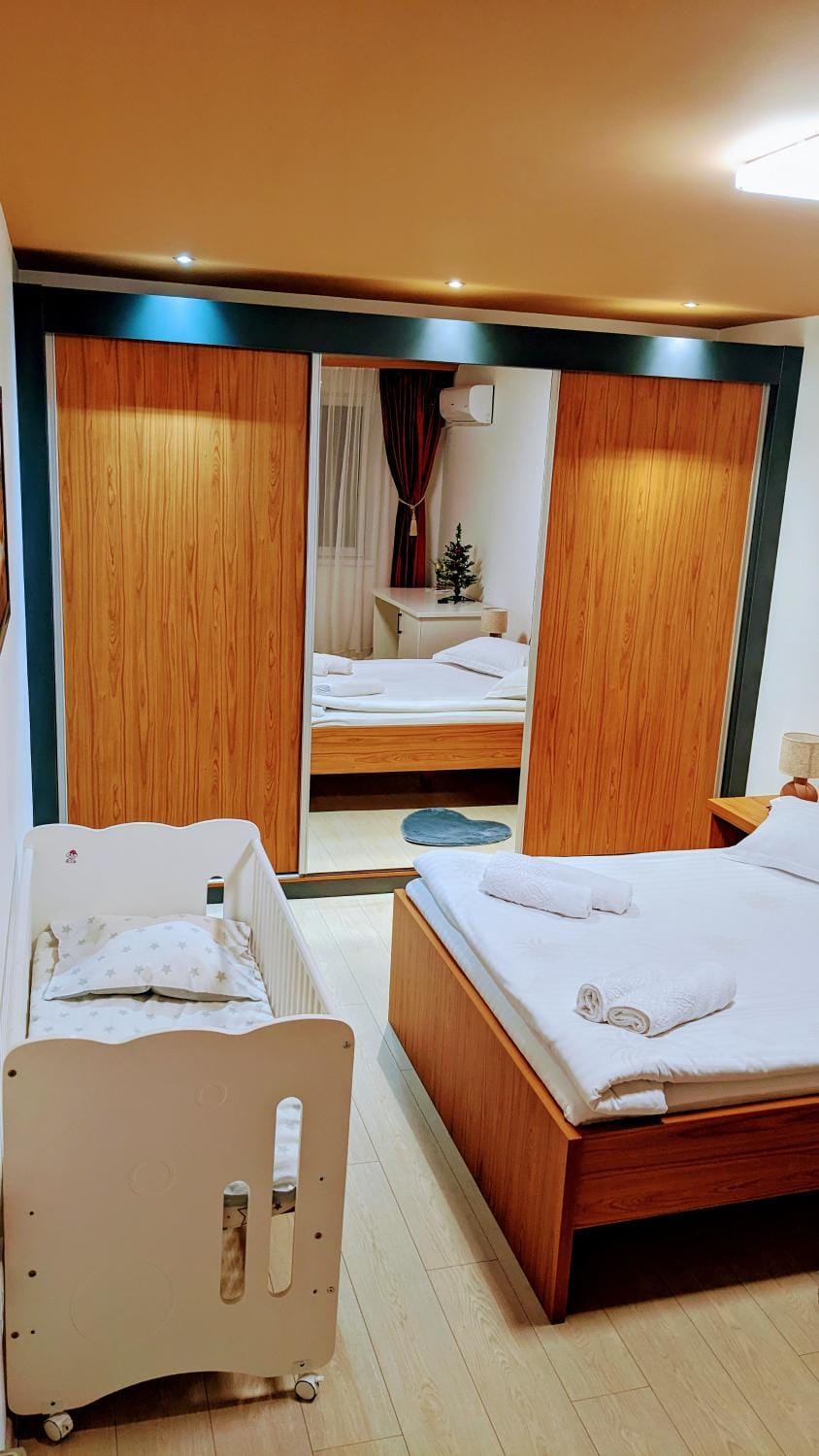 Bed, Bedroom, cot, wardrobe