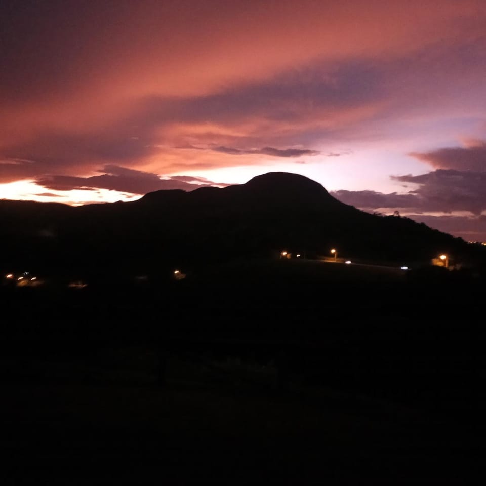 Night, Natural landscape, Mountain view