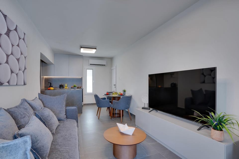 Living room, kitchen