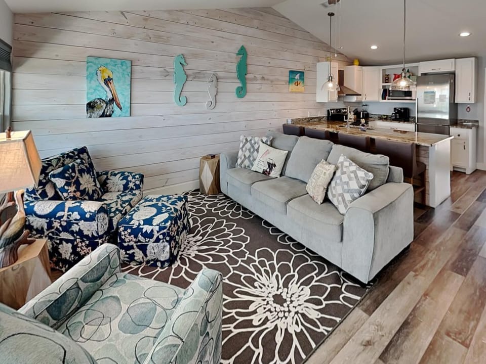 Kitchen or kitchenette, Living room, Seating area, furniture