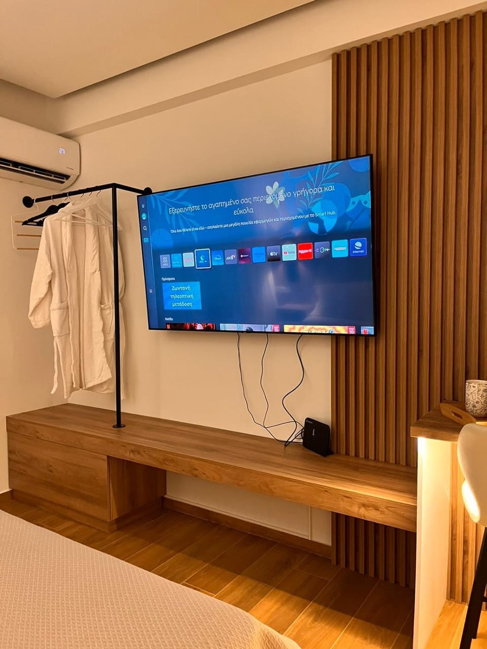 TV and multimedia, wardrobe, air conditioner