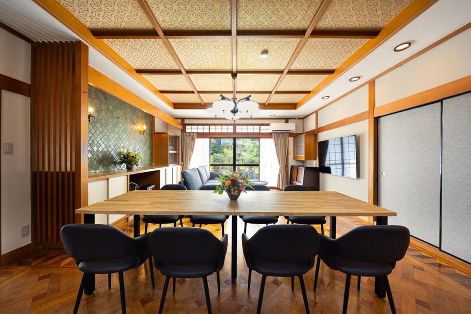 Natural landscape, Living room, Dining area
