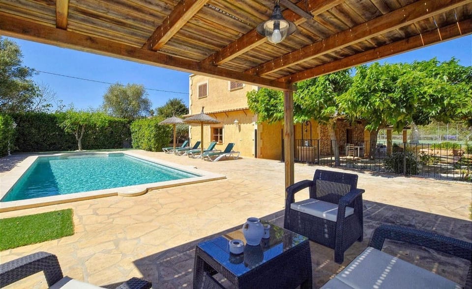 Property building, Living room, Swimming pool