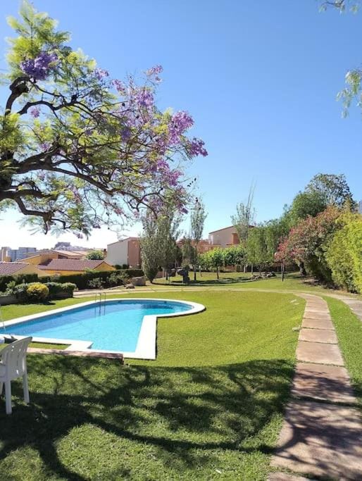 Natural landscape, Garden, Garden view, Pool view, Swimming pool