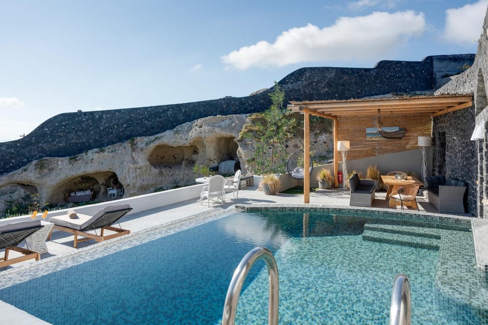 Property building, Living room, Swimming pool