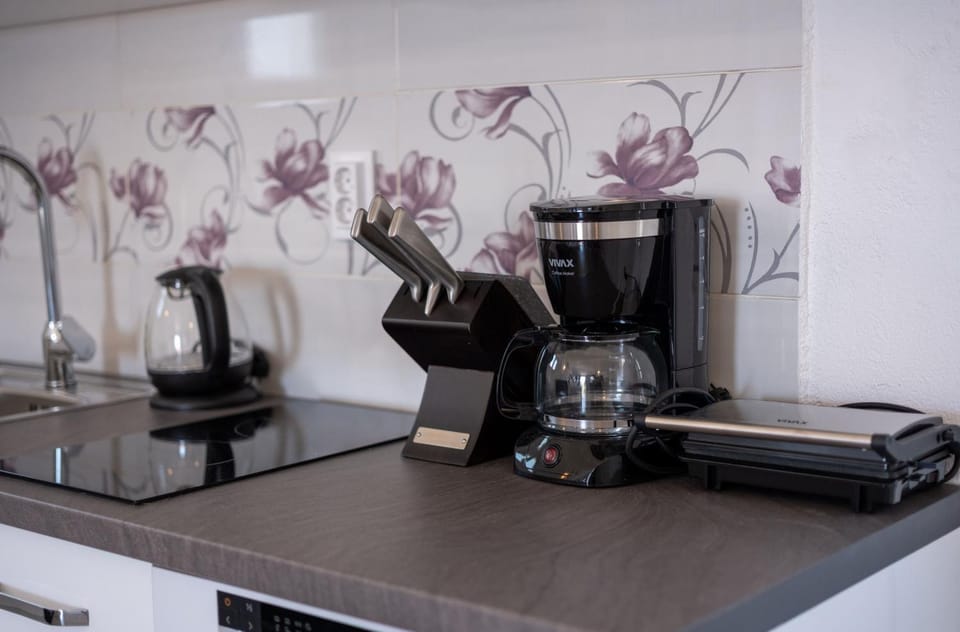Coffee/tea facilities, Kitchen or kitchenette, minibar, stove, toaster