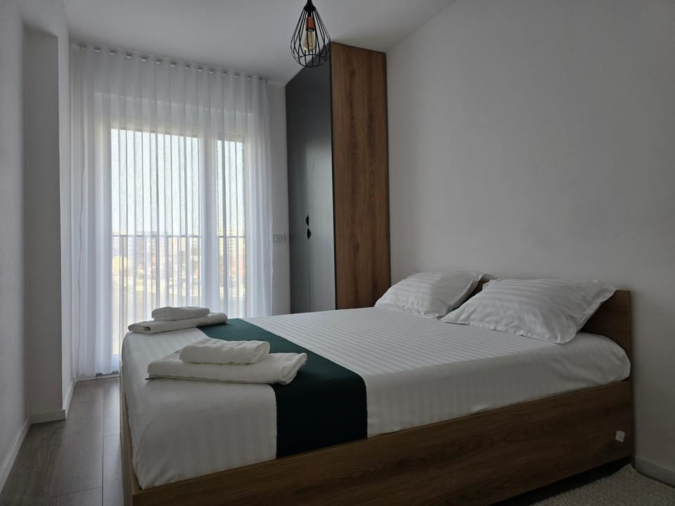 Bed, Photo of the whole room, Bedroom, towels, wardrobe