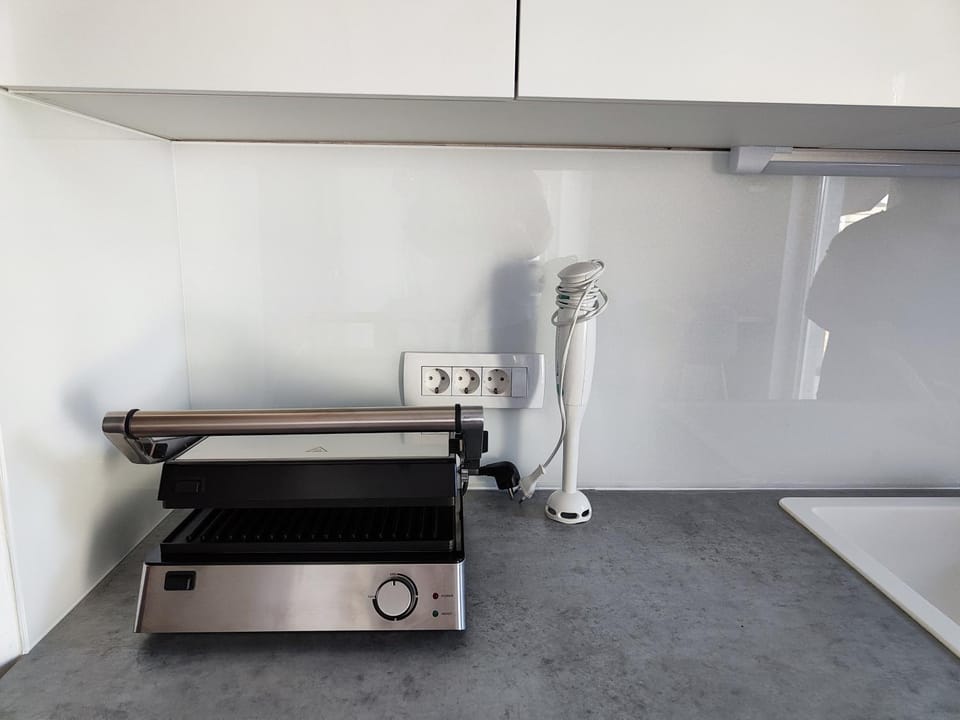 Kitchen or kitchenette, toaster