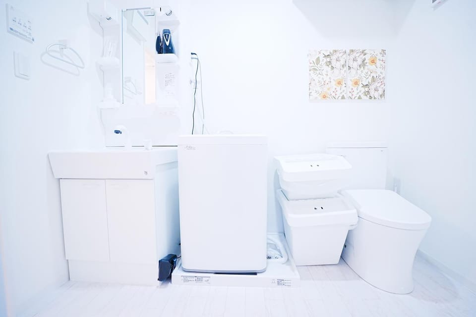 Toilet, Bathroom, washing machine