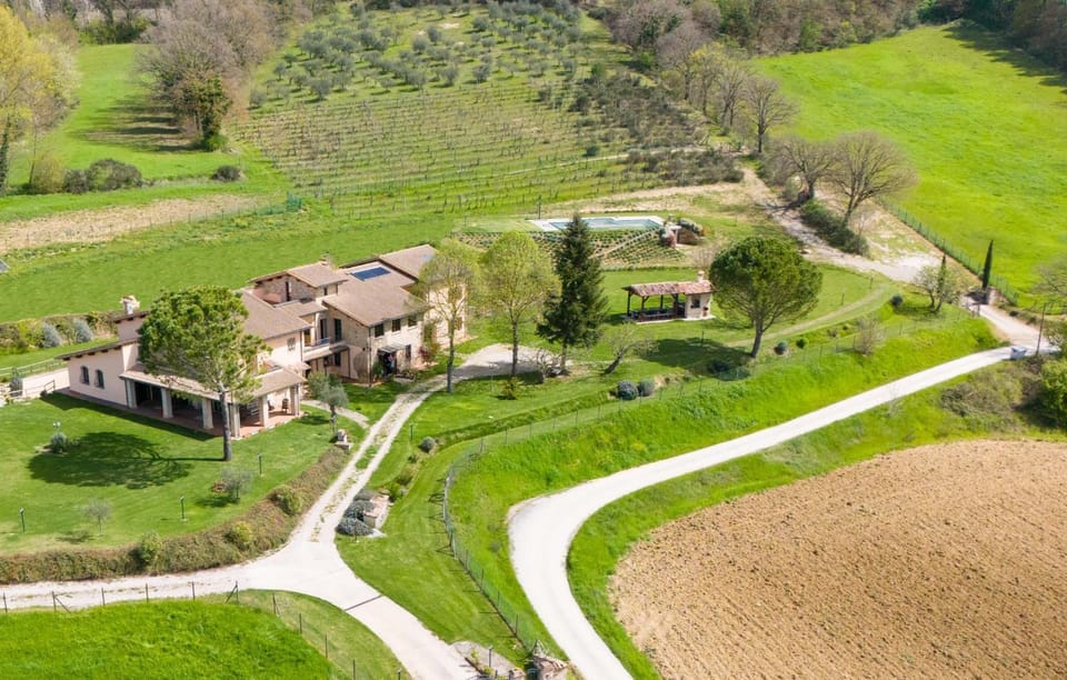 Property building, Neighbourhood, Natural landscape, Bird's eye view, Garden, Garden view