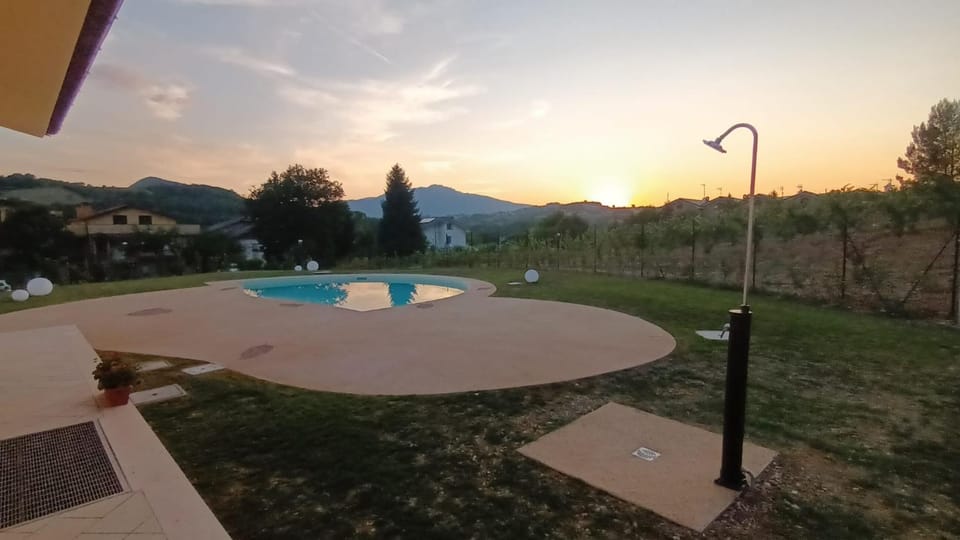 Day, Natural landscape, Mountain view, Pool view, Swimming pool, Sunset, sunbed