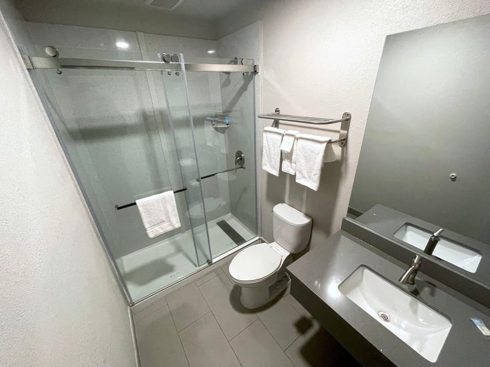 Shower, Toilet, Bathroom, towels