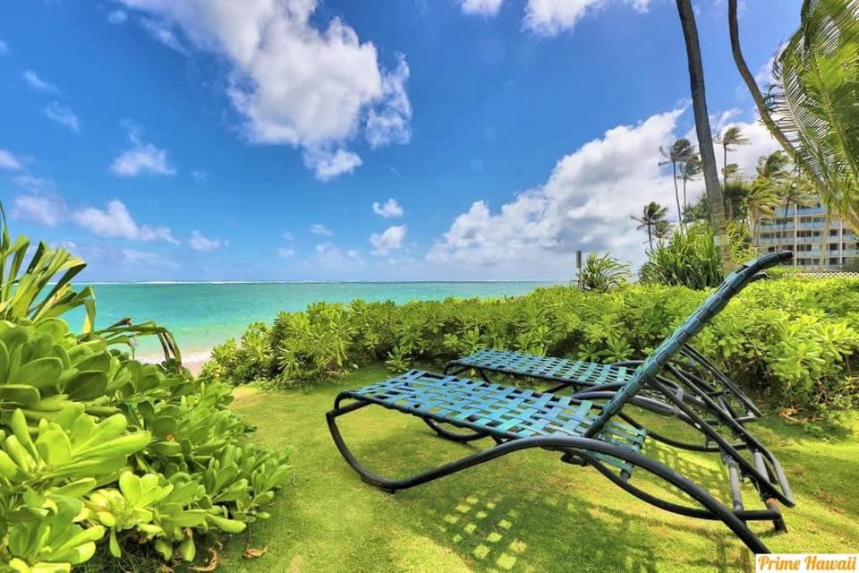 Amazing Beachfront Condo by Pool House in Punaluu