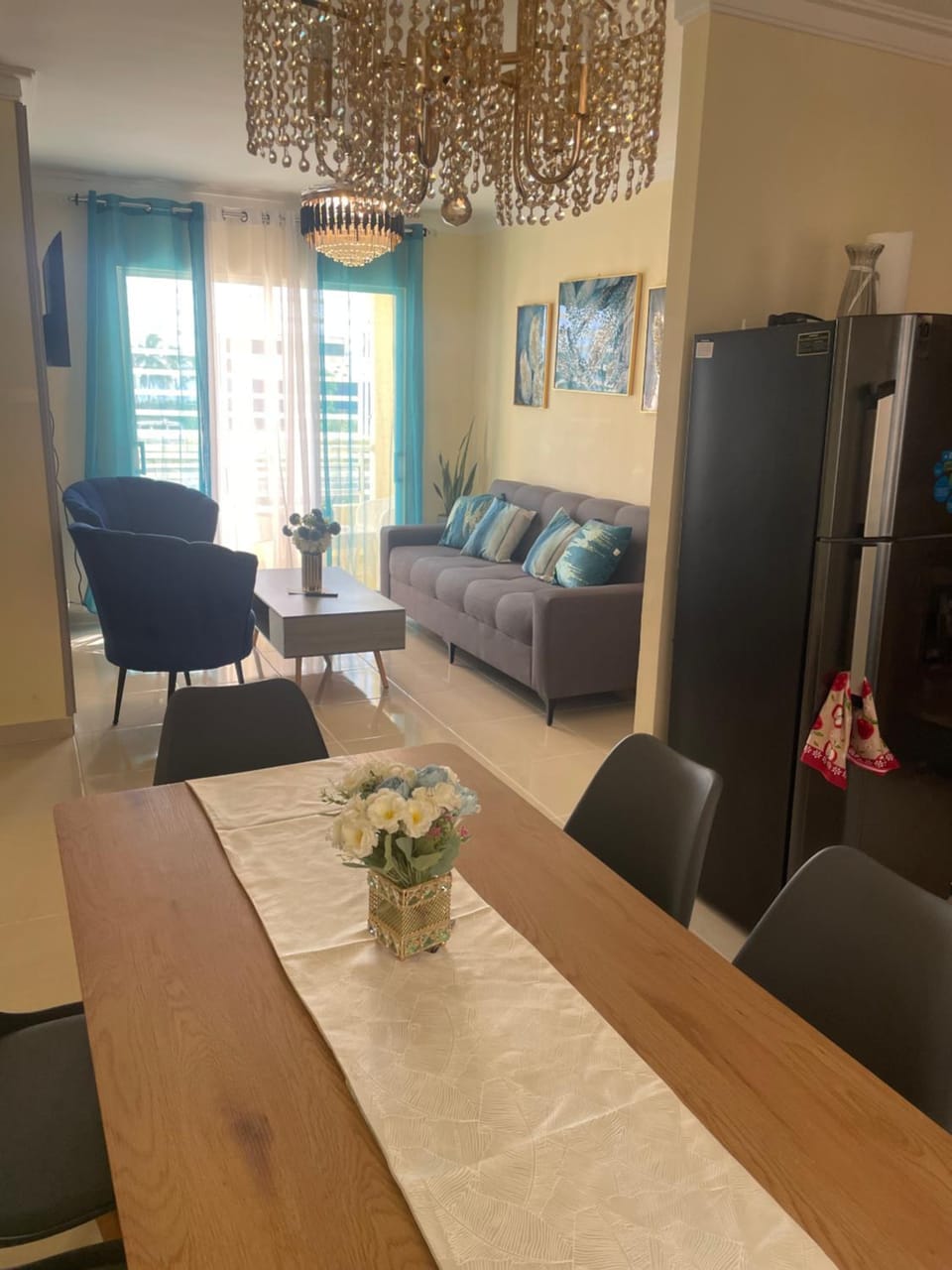 Kitchen or kitchenette, Living room, Photo of the whole room