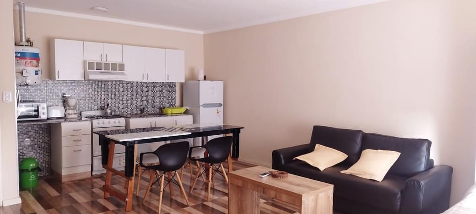 Kitchen or kitchenette, Living room, Seating area, Dining area, oven