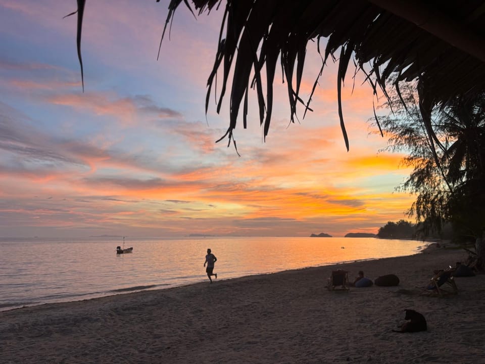 Beach, Sea view, Sunset
