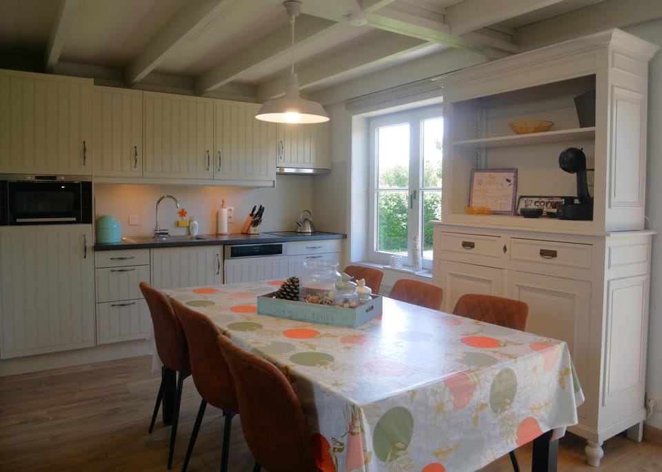 Kitchen or kitchenette, Dining area, oven, stove