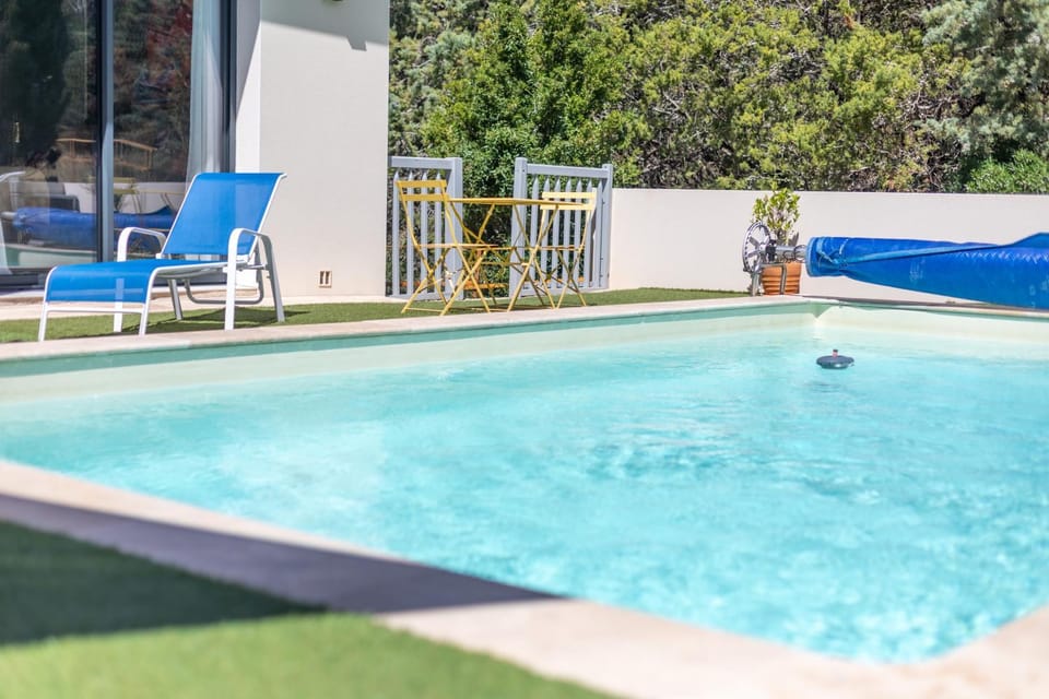Property building, Living room, Swimming pool