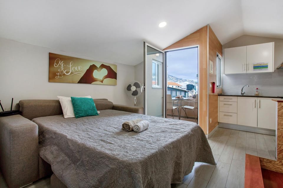 Property building, Living room, Bedroom
