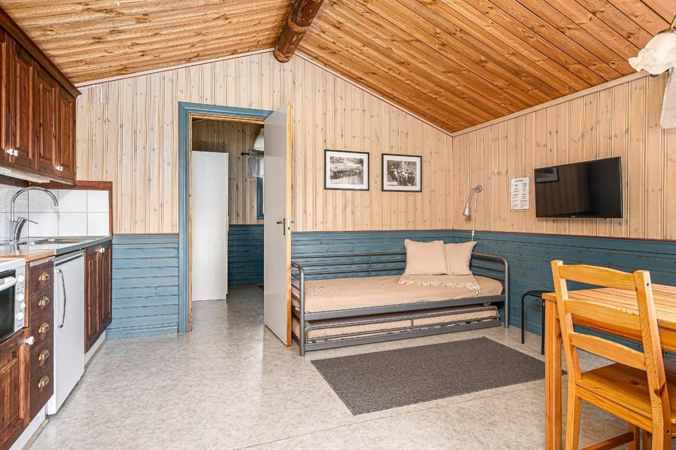 Bed, Kitchen or kitchenette, Living room