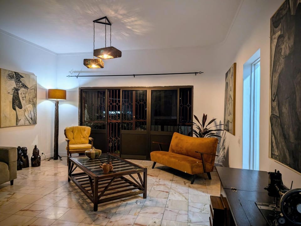 Night, Living room, Seating area