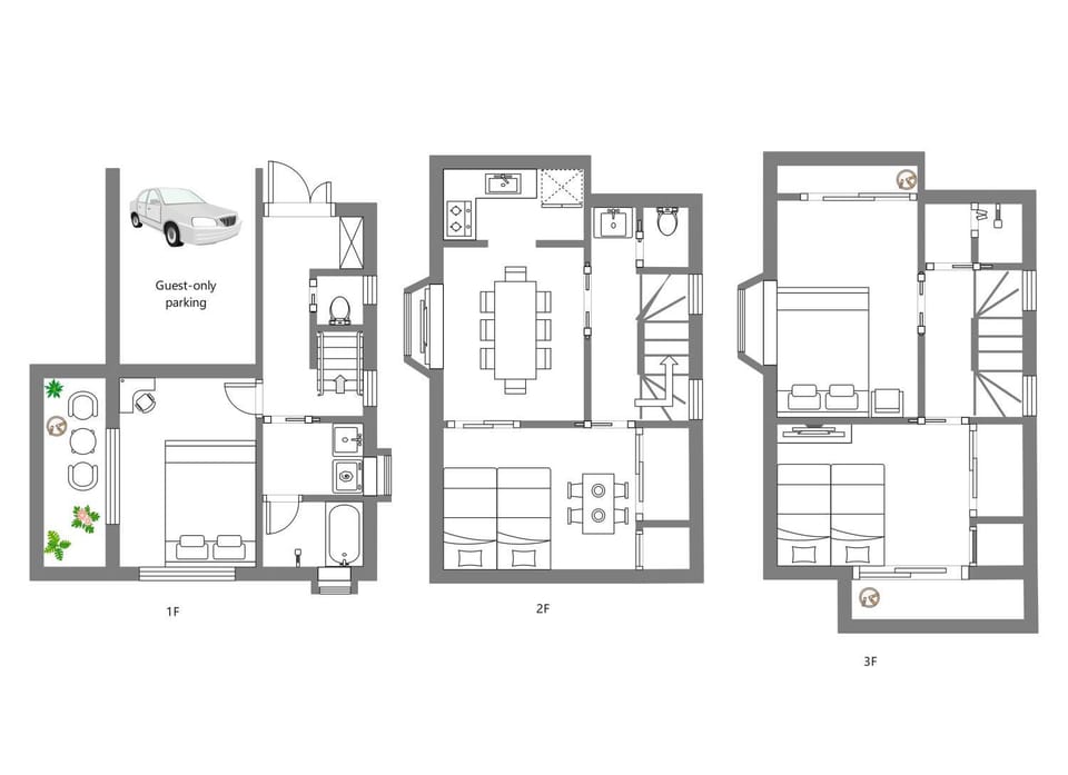 Asakusa-Ginza-Skytree-Stn-4min-95sqm-Garage-2WC-2Swr House in Japan