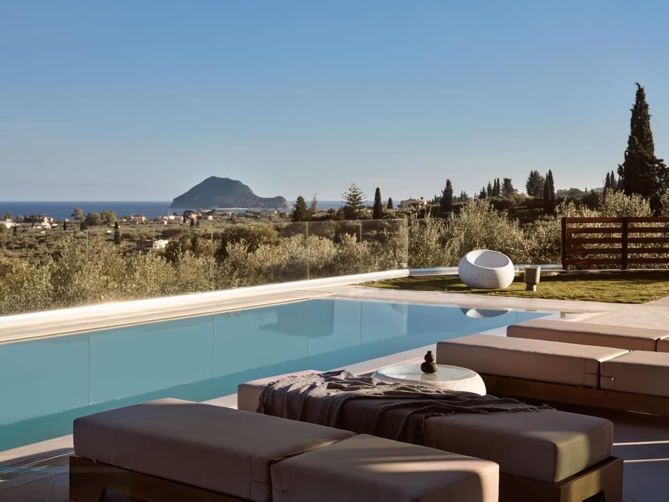 Natural landscape, Pool view, Sea view, Swimming pool, sunbed
