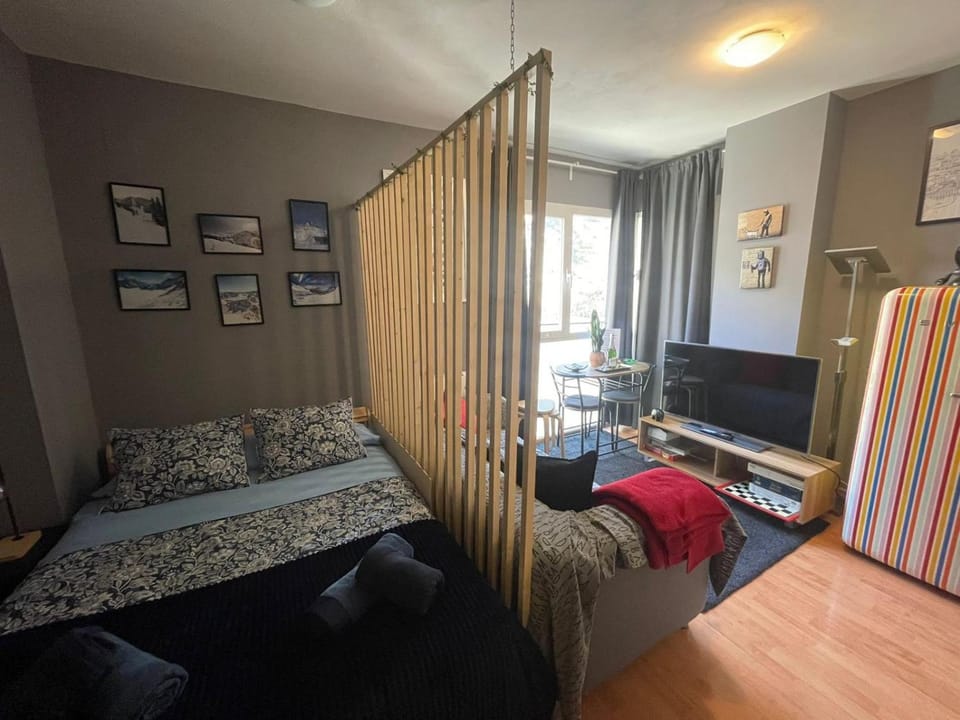 Bed, Kitchen or kitchenette, Living room, Dining area
