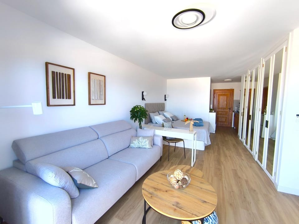 Bed, Living room, Seating area, wardrobe