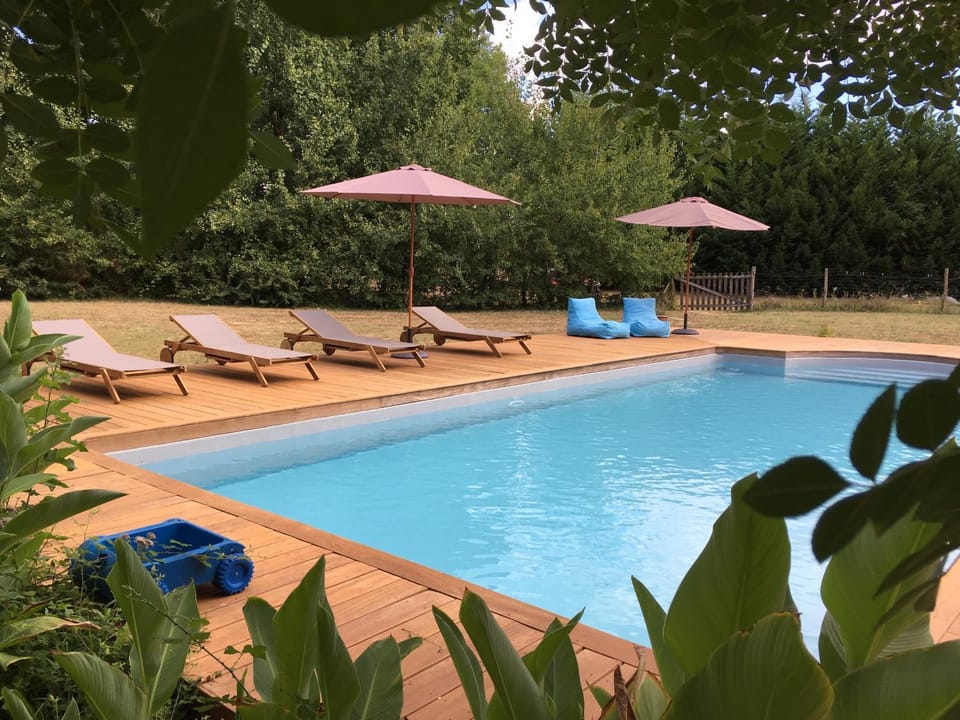 Pool view, Swimming pool, sunbed