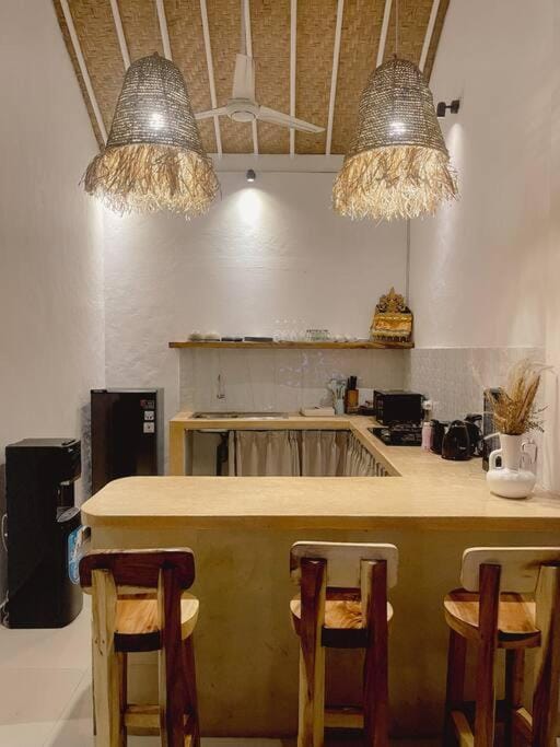Coffee/tea facilities, Kitchen or kitchenette, minibar, stove, toaster