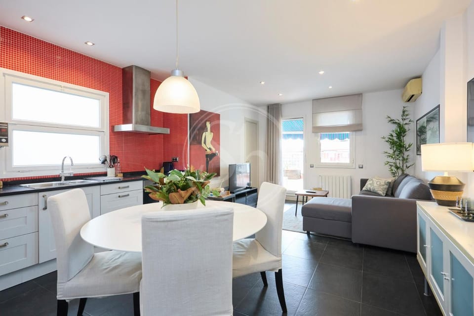 Kitchen or kitchenette, Living room, Seating area, Dining area, pet friendly, stove