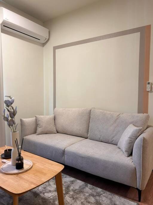 Living room, Seating area, air conditioner