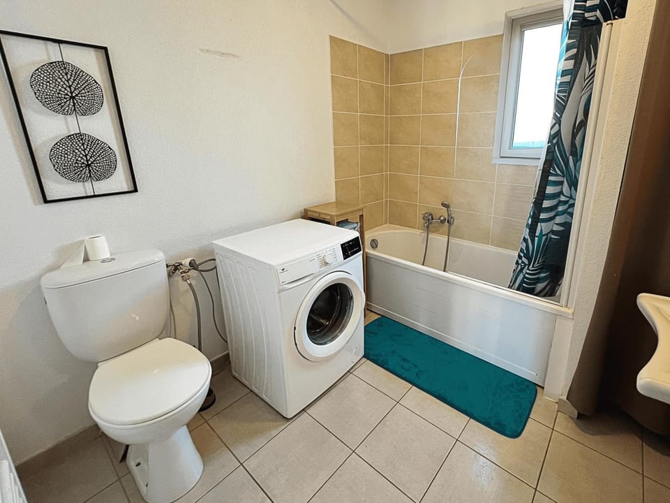 Toilet, Bathroom, washing machine