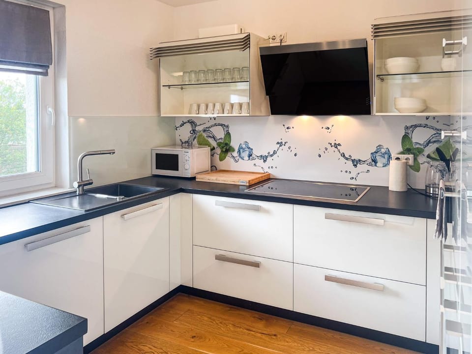 Kitchen or kitchenette, oven, stove