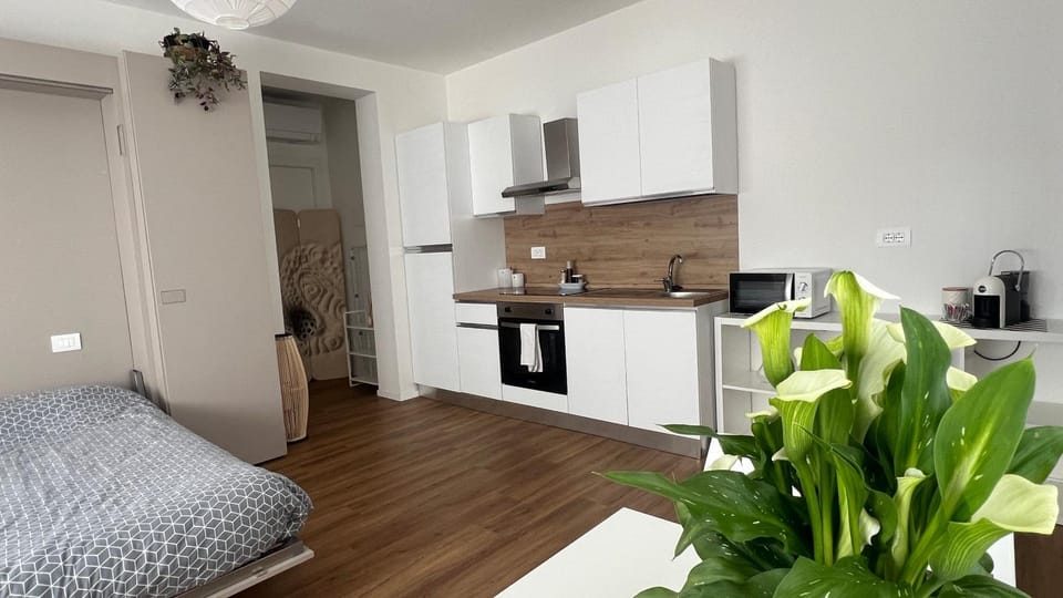 Kitchen or kitchenette, oven, stove