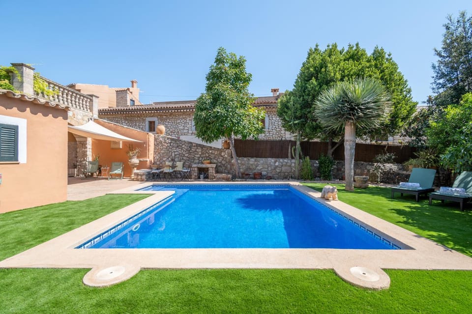 Property building, Living room, Swimming pool