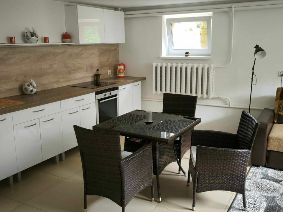 Kitchen or kitchenette, Dining area, stove