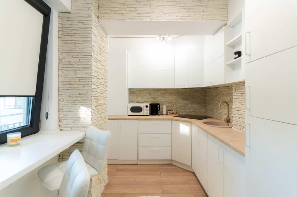 Coffee/tea facilities, Kitchen or kitchenette, microwave, washing machine
