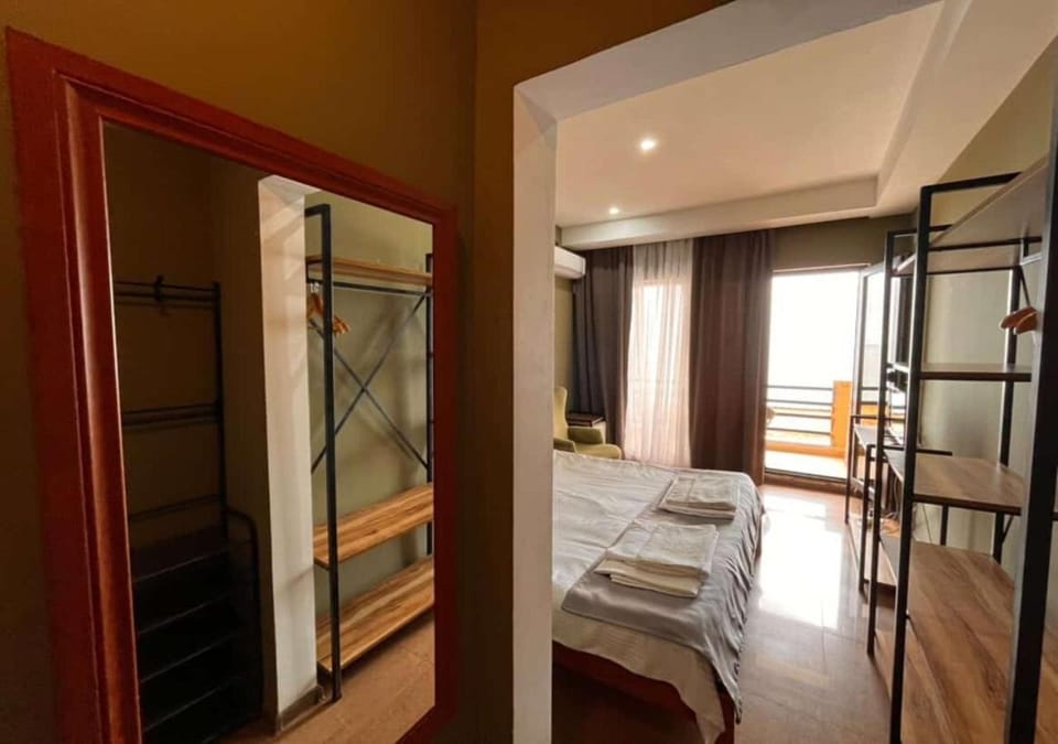 Bed, Photo of the whole room, Bedroom, towels, wardrobe