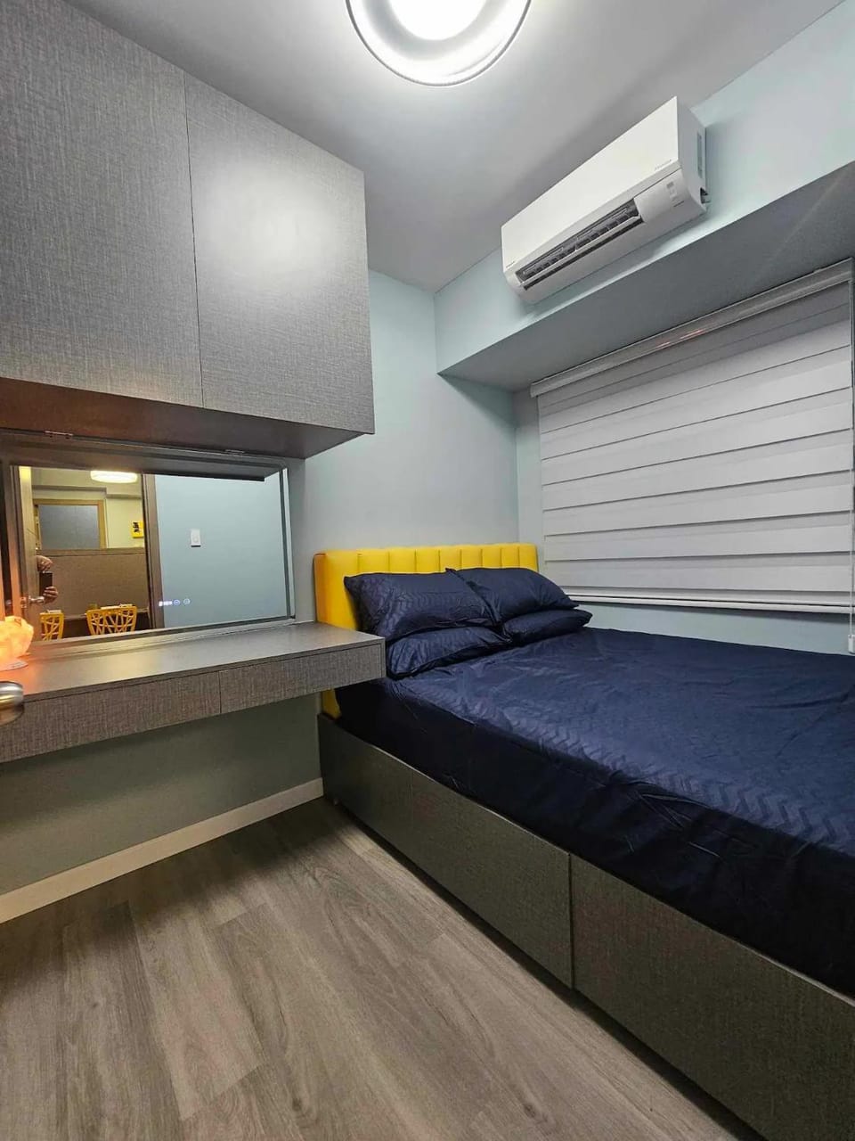 Bed, Bedroom, air conditioner