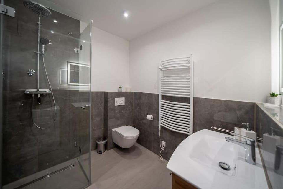 Shower, Toilet, Bathroom, towels